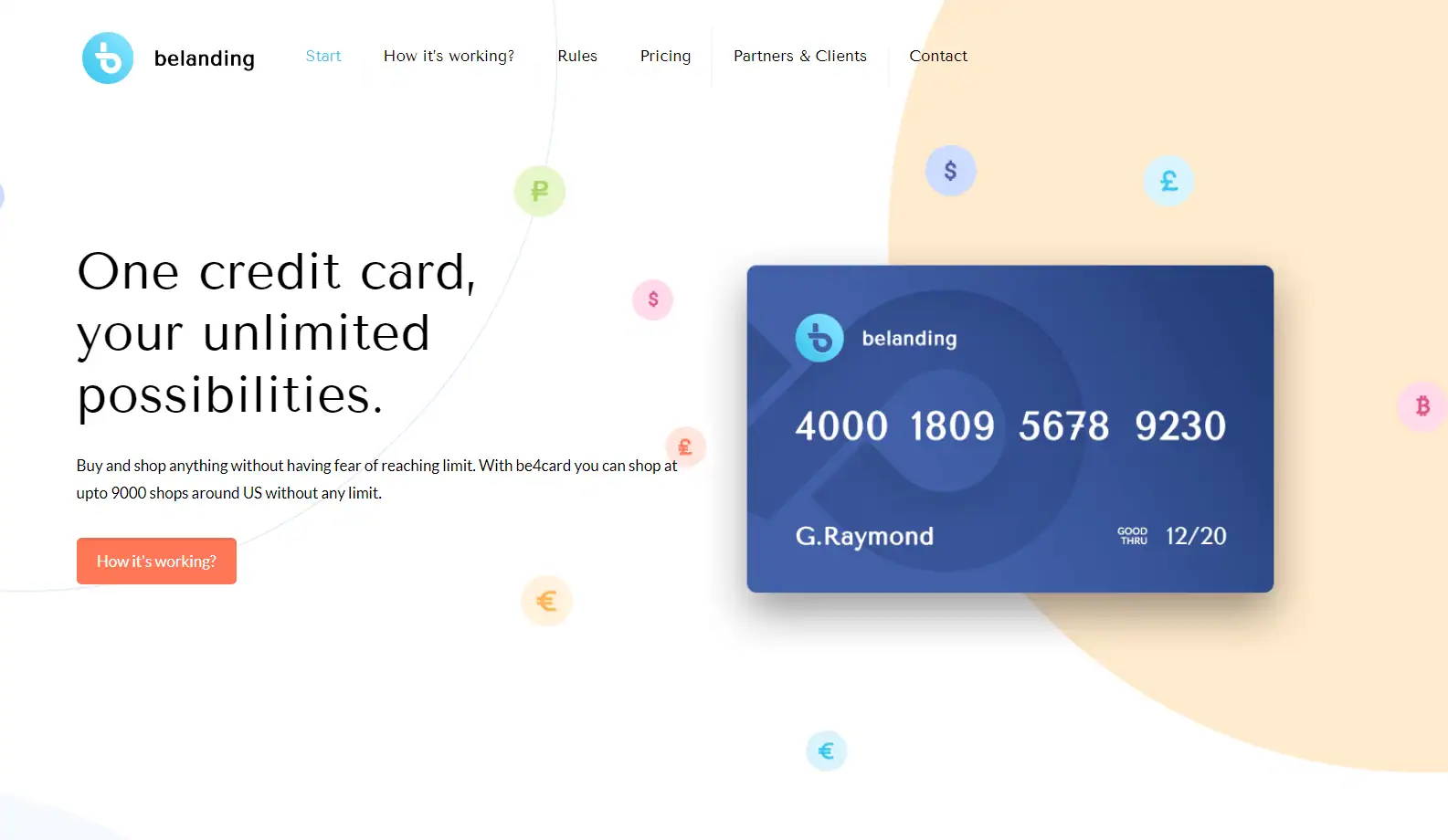 Credit Card Website