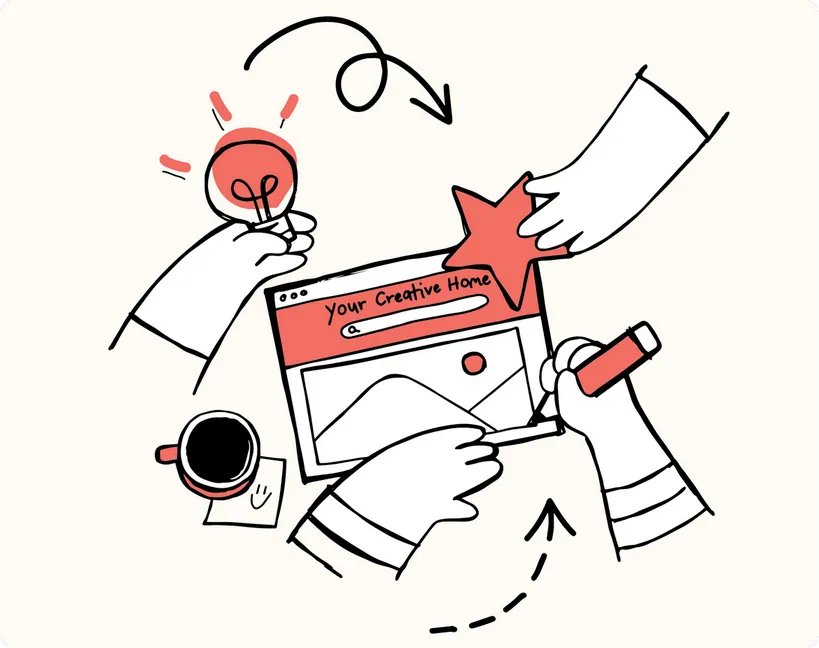 Designing website illustration