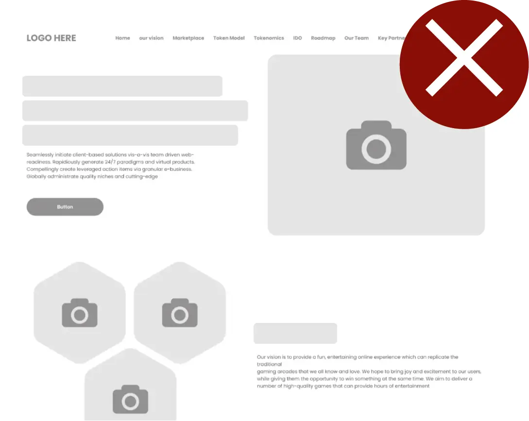 website wireframe